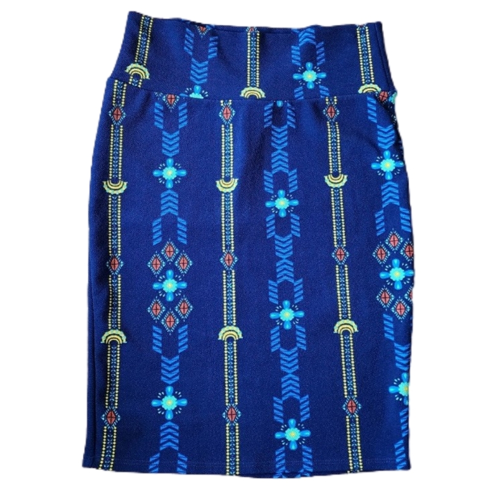 LulaRoe Multicolor Pencil Midi‎ Skirt Women's Small